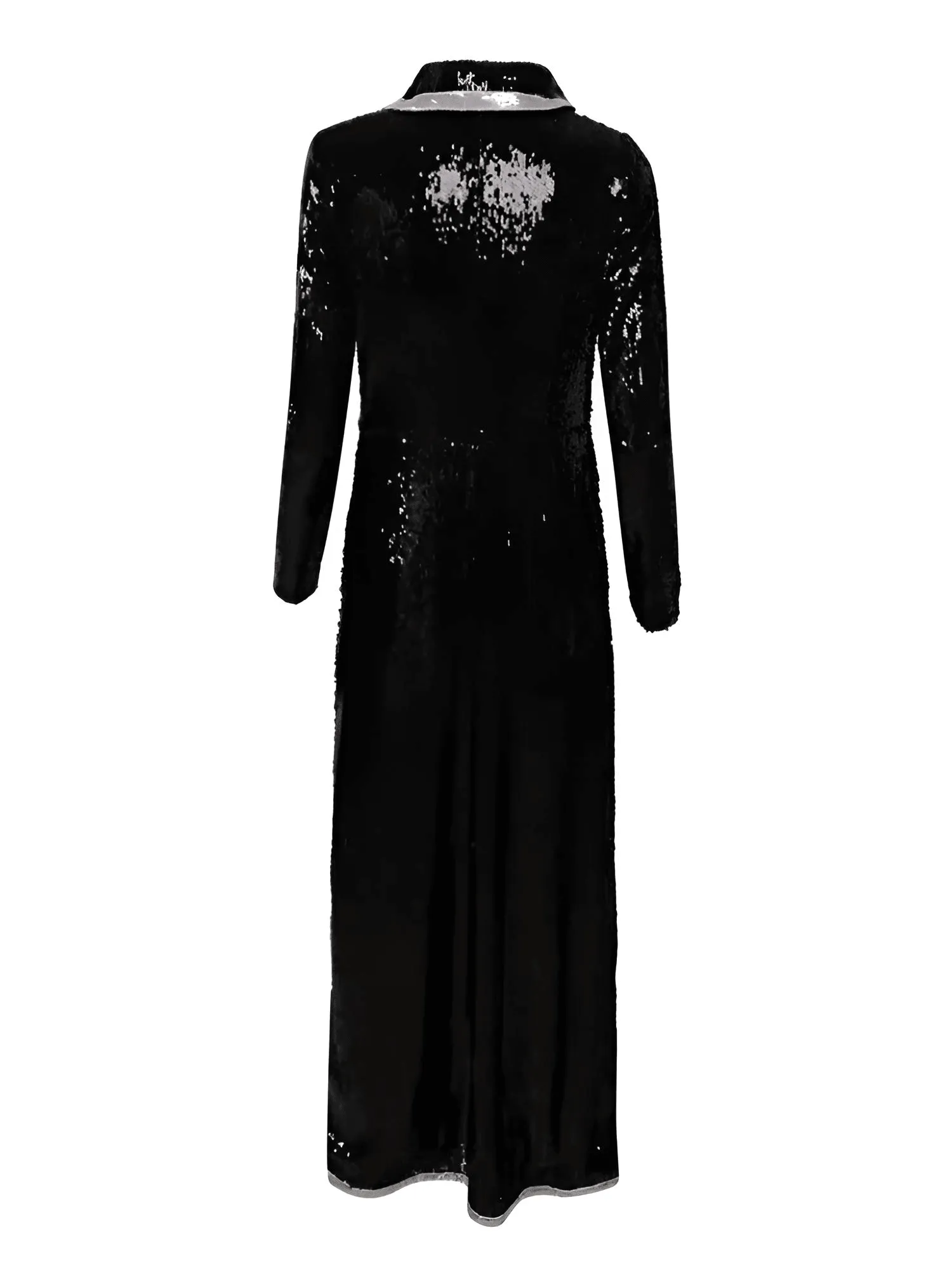 New Women's Sequin Dress Sexy Black Sequins Long Dress