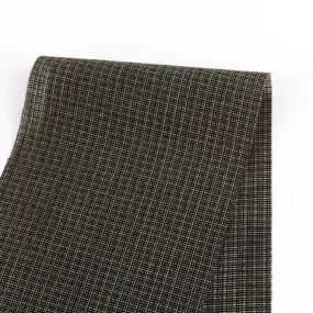 Optical Check Wool / Poly Suiting - Army Mix