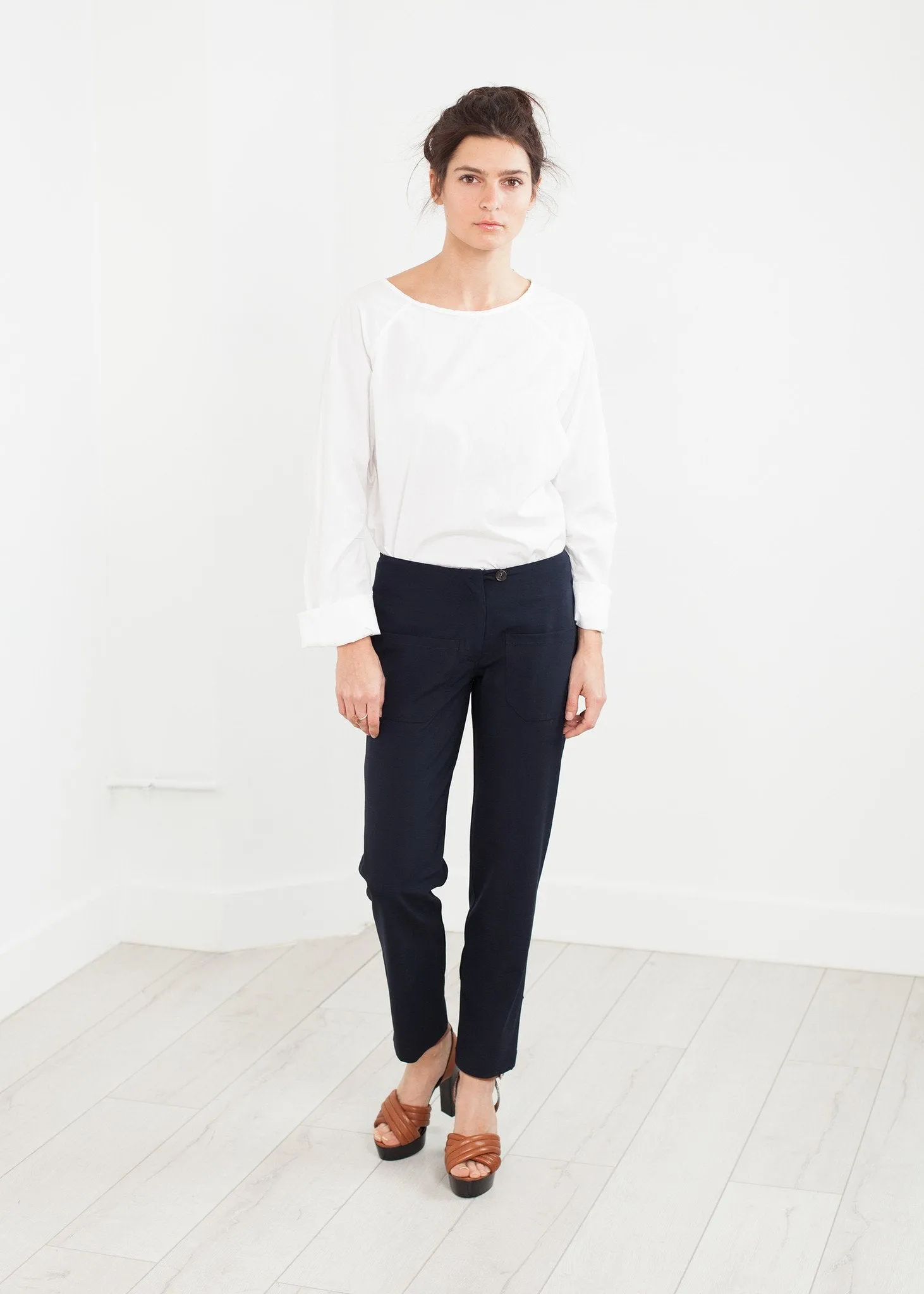 Patch Pocket Pant in Navy