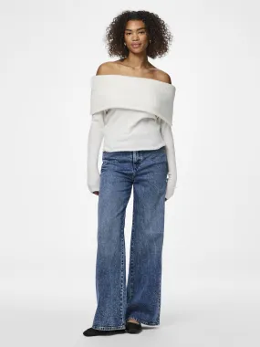 PCRIKO Knit Top - Cloud Dancer