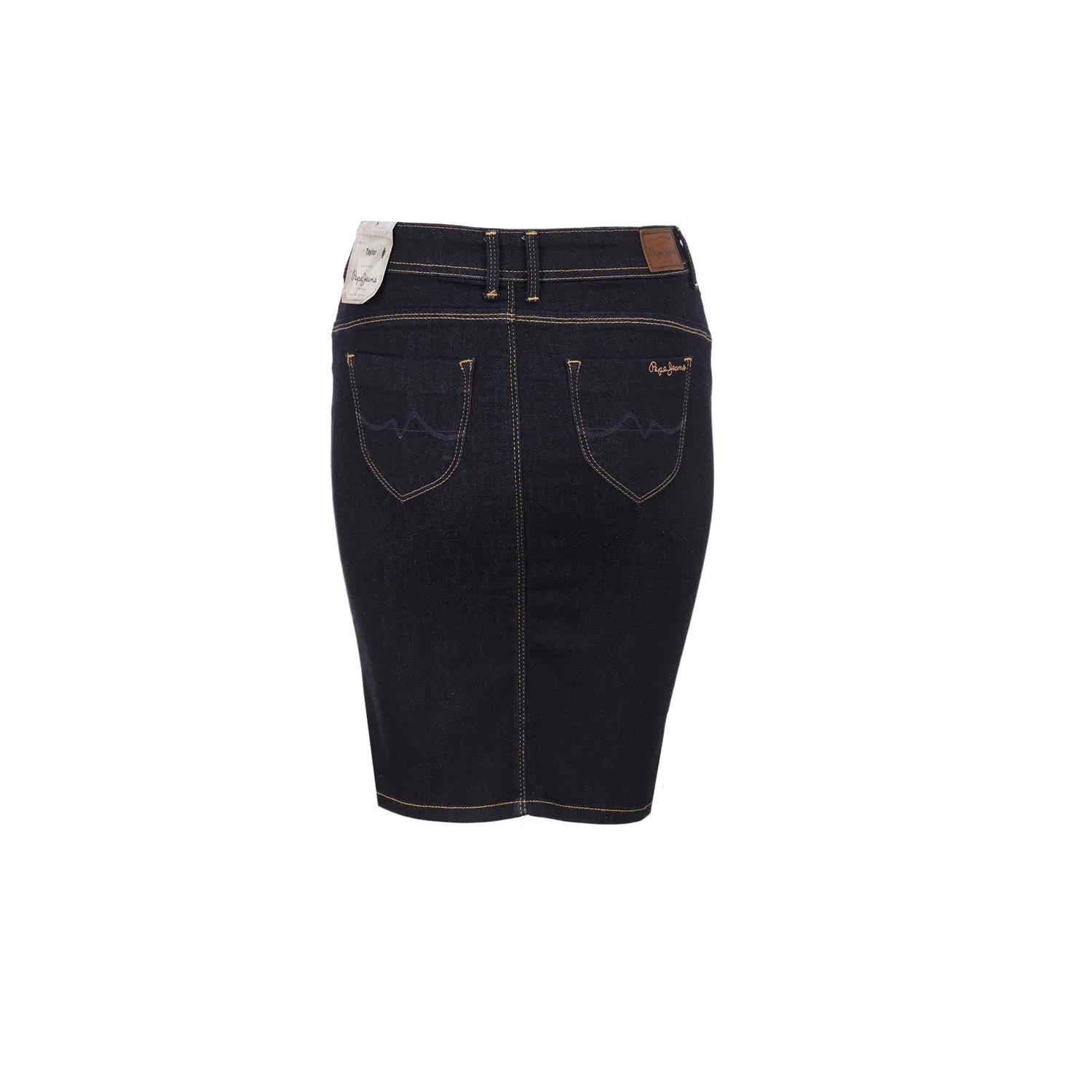 PEPE.JEANS - Women 'Dark Navy' Denium low Waist Slim Fit Taylor Skirt Pg02