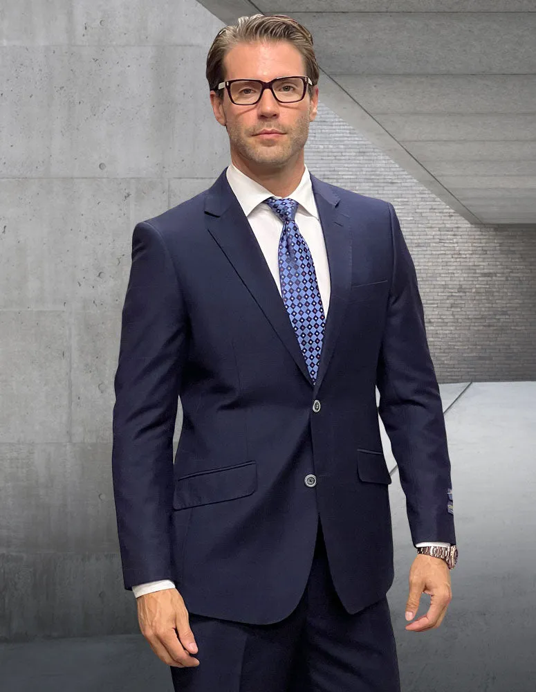 PERTH 2 PC NAVY MODERN FIT SUIT