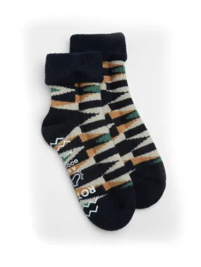 Ro To To Comfy Room Merino Wool Native Socks Navy