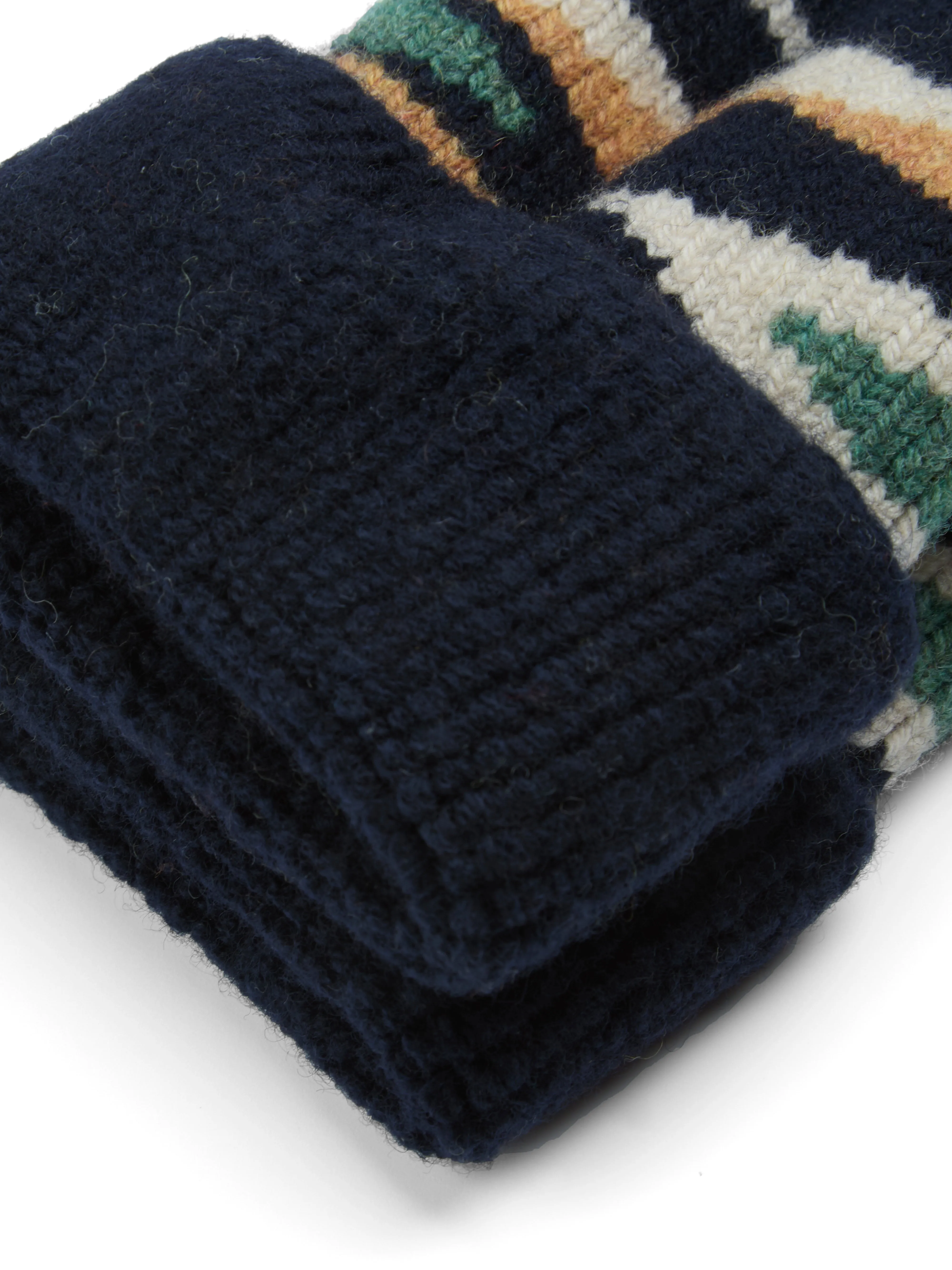 Ro To To Comfy Room Merino Wool Native Socks Navy