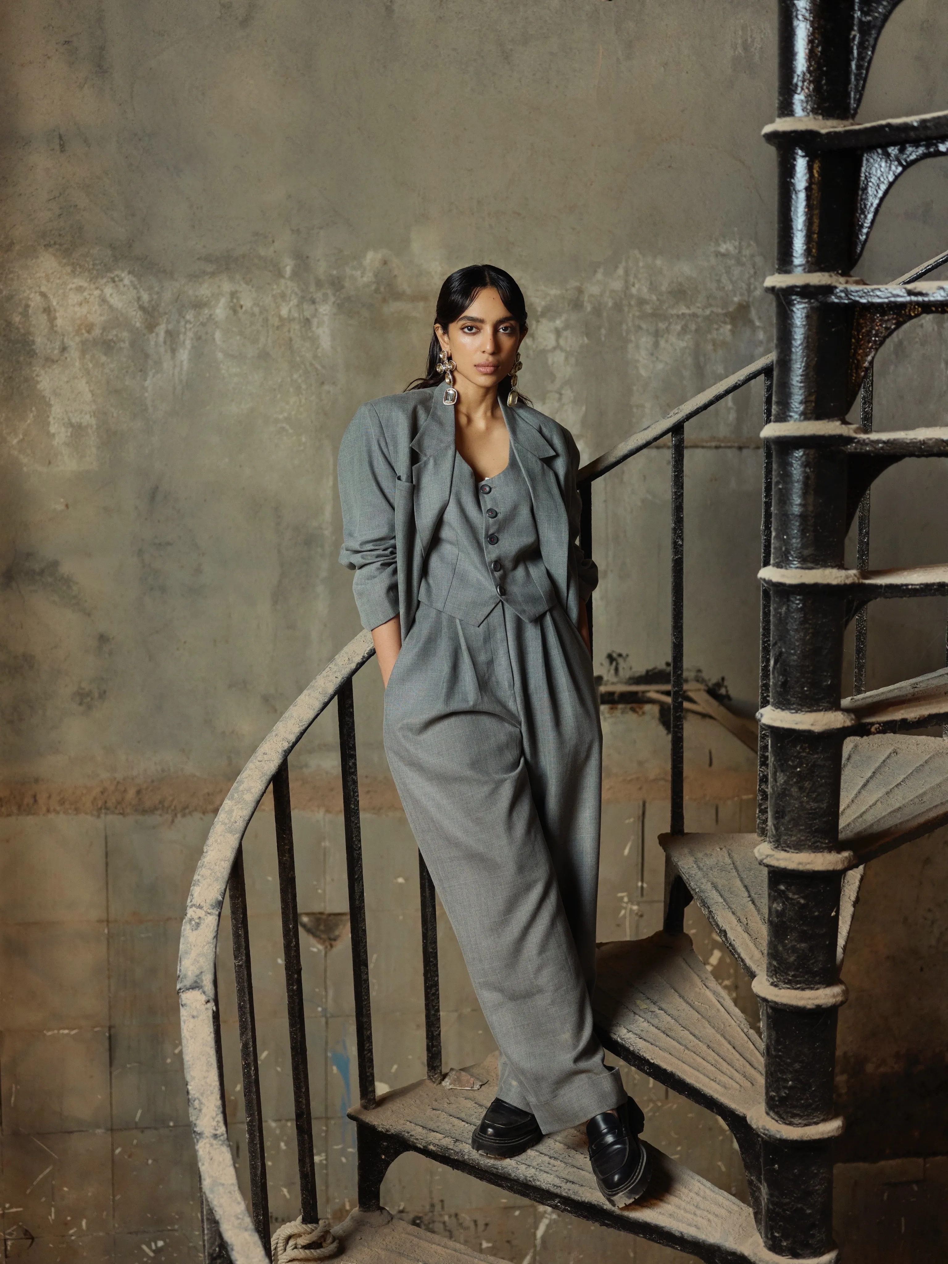 Shobhita Dhulipala in Alex Blazer with Alex Waistcoat and Tux Pant