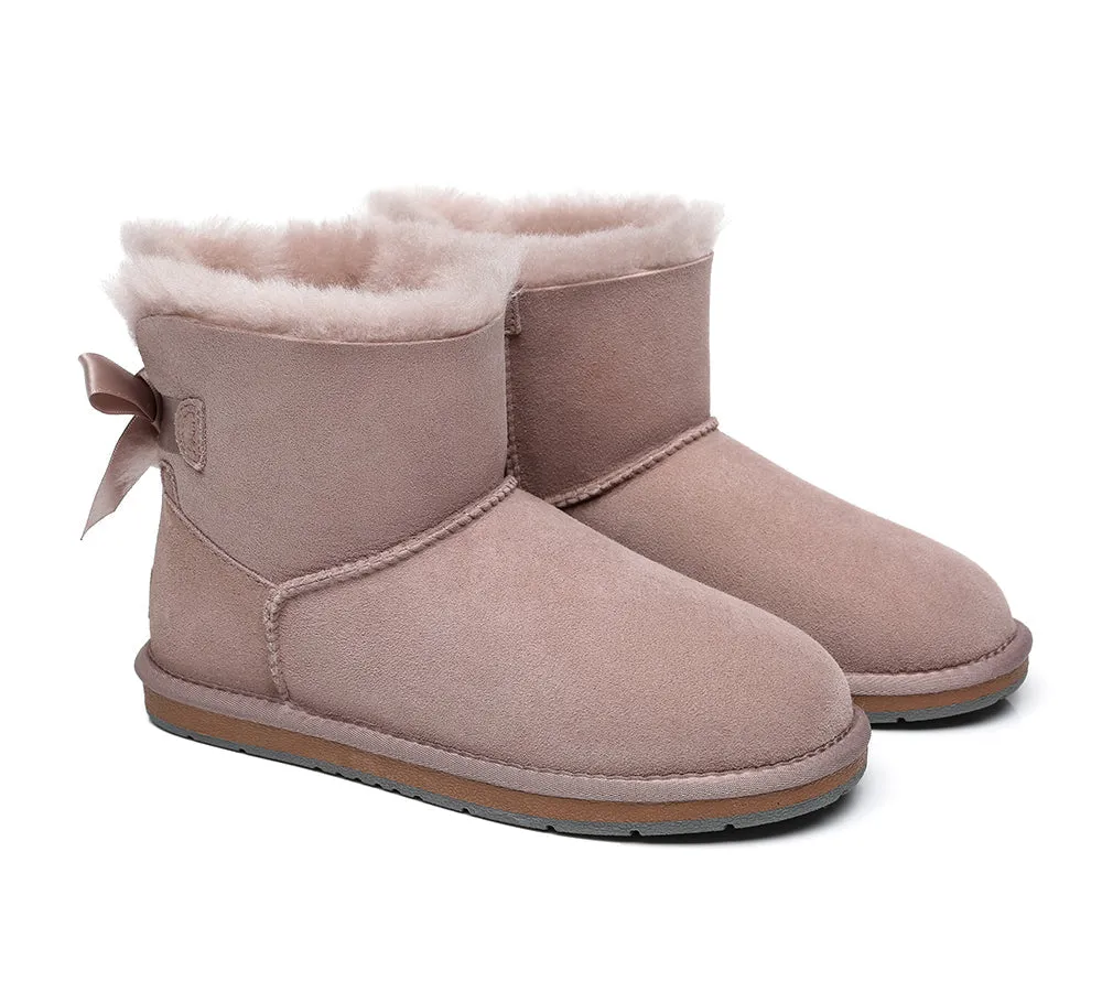 Single Back Bow Women Mini Ugg Boots