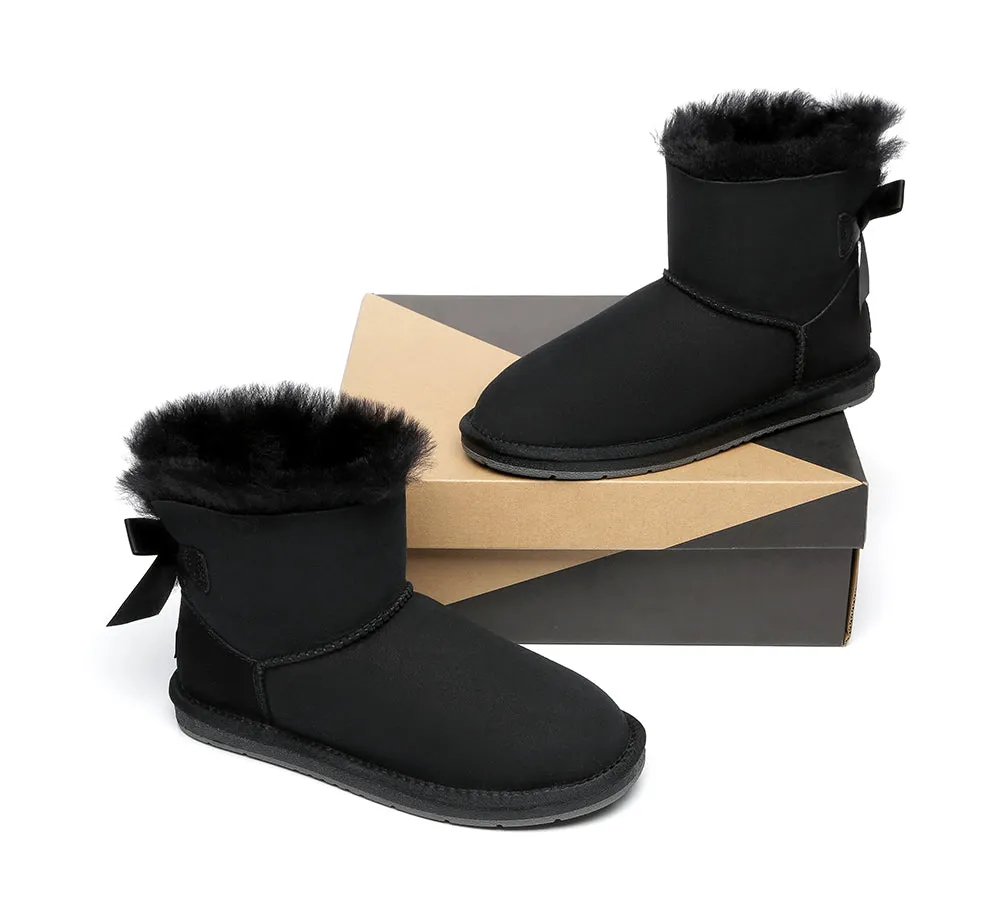 Single Back Bow Women Mini Ugg Boots