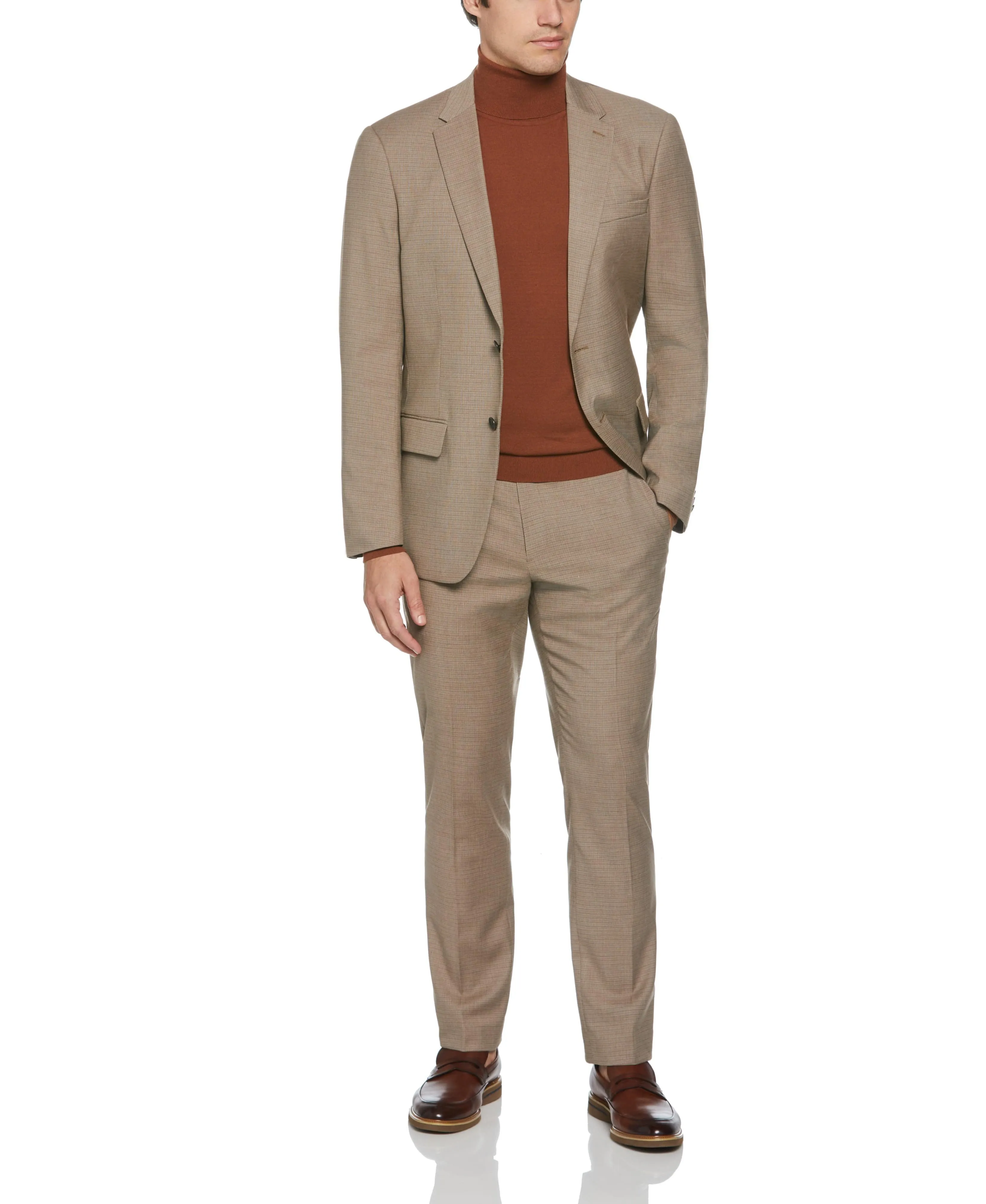 Slim Fit Fine Grid Suit Jacket