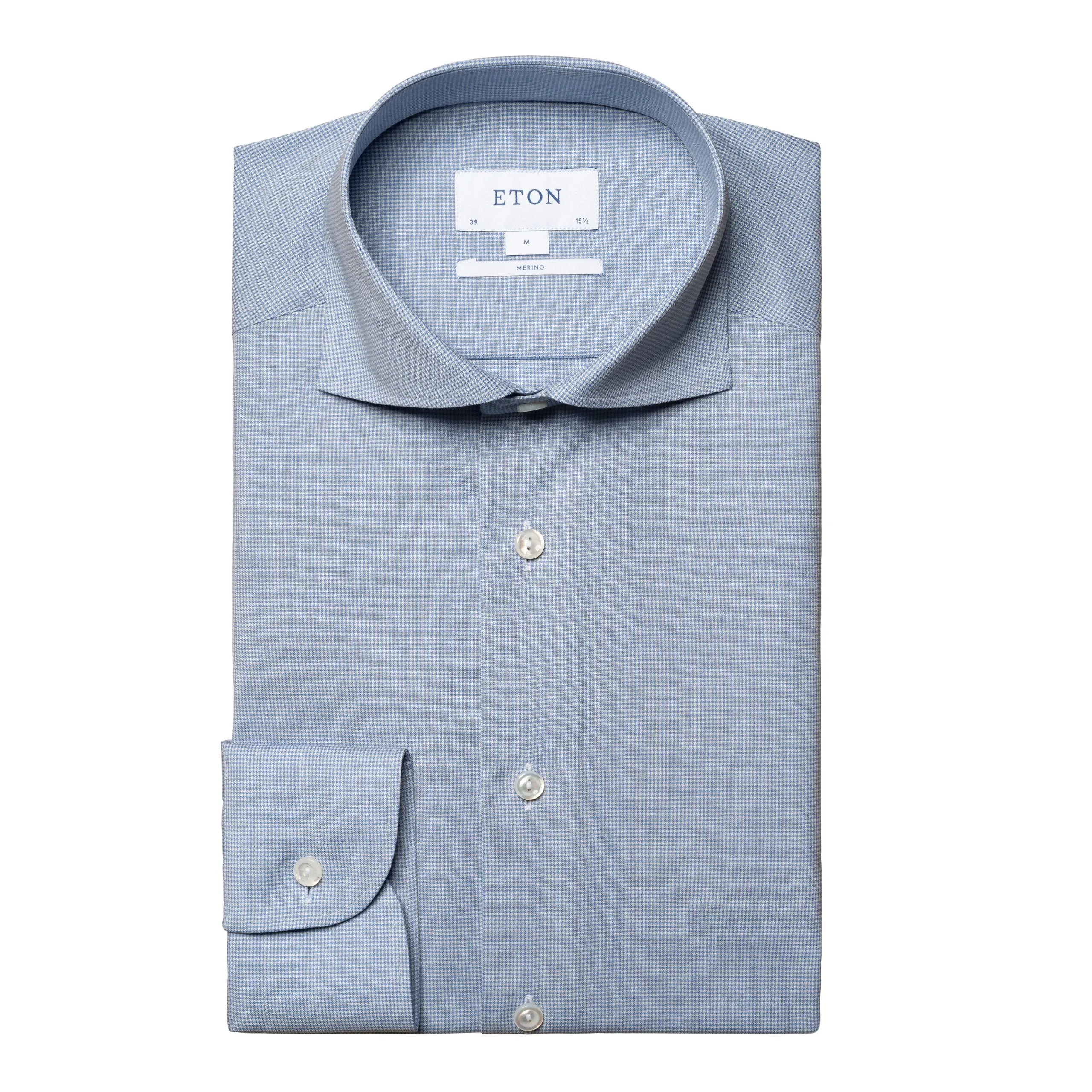 Slim Fit - Houndstooth Merino Wool Shirt