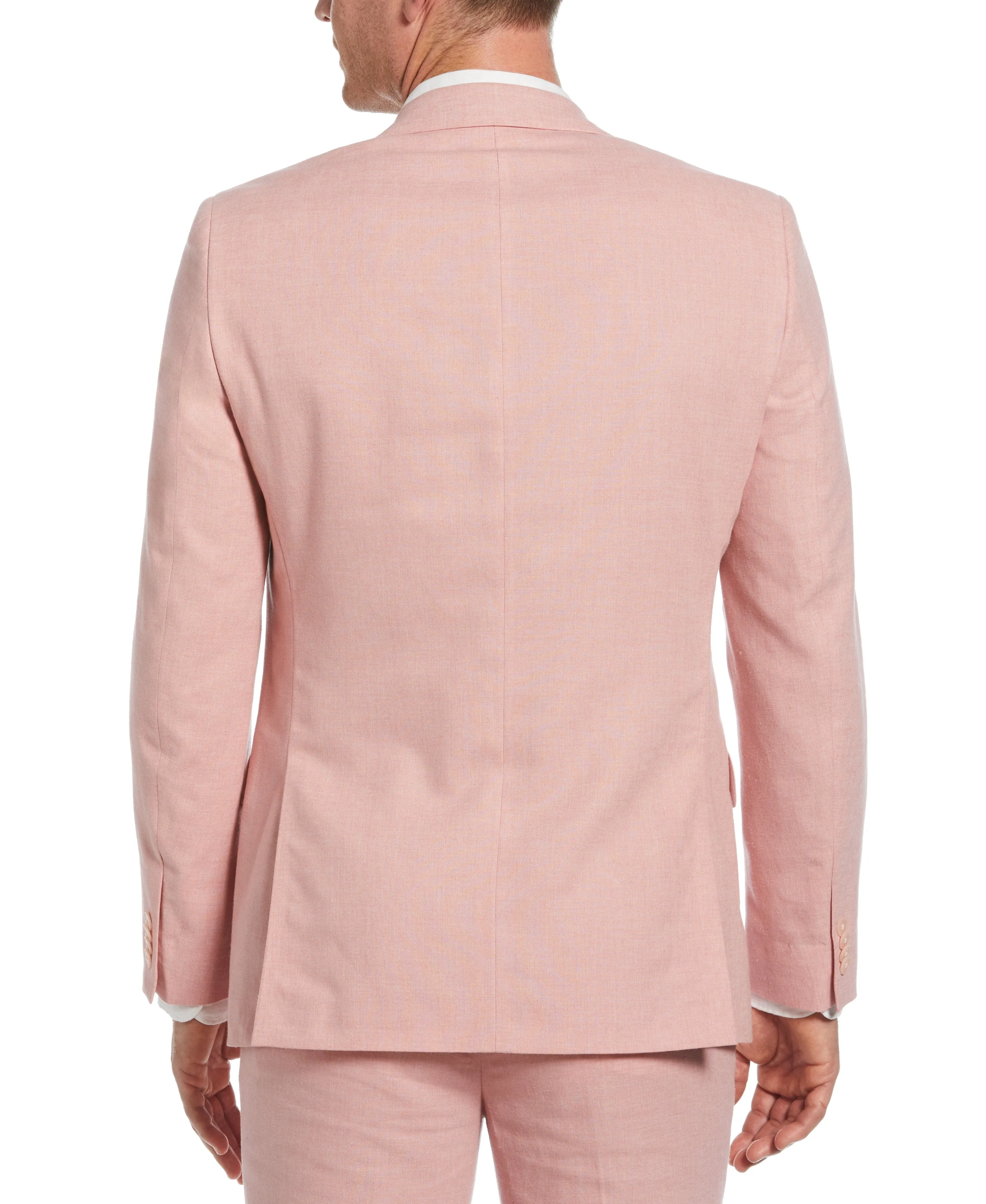 Slim Fit Light Pink Linen Blend Suit