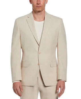 Slim Fit Linen Blend Suit Jacket