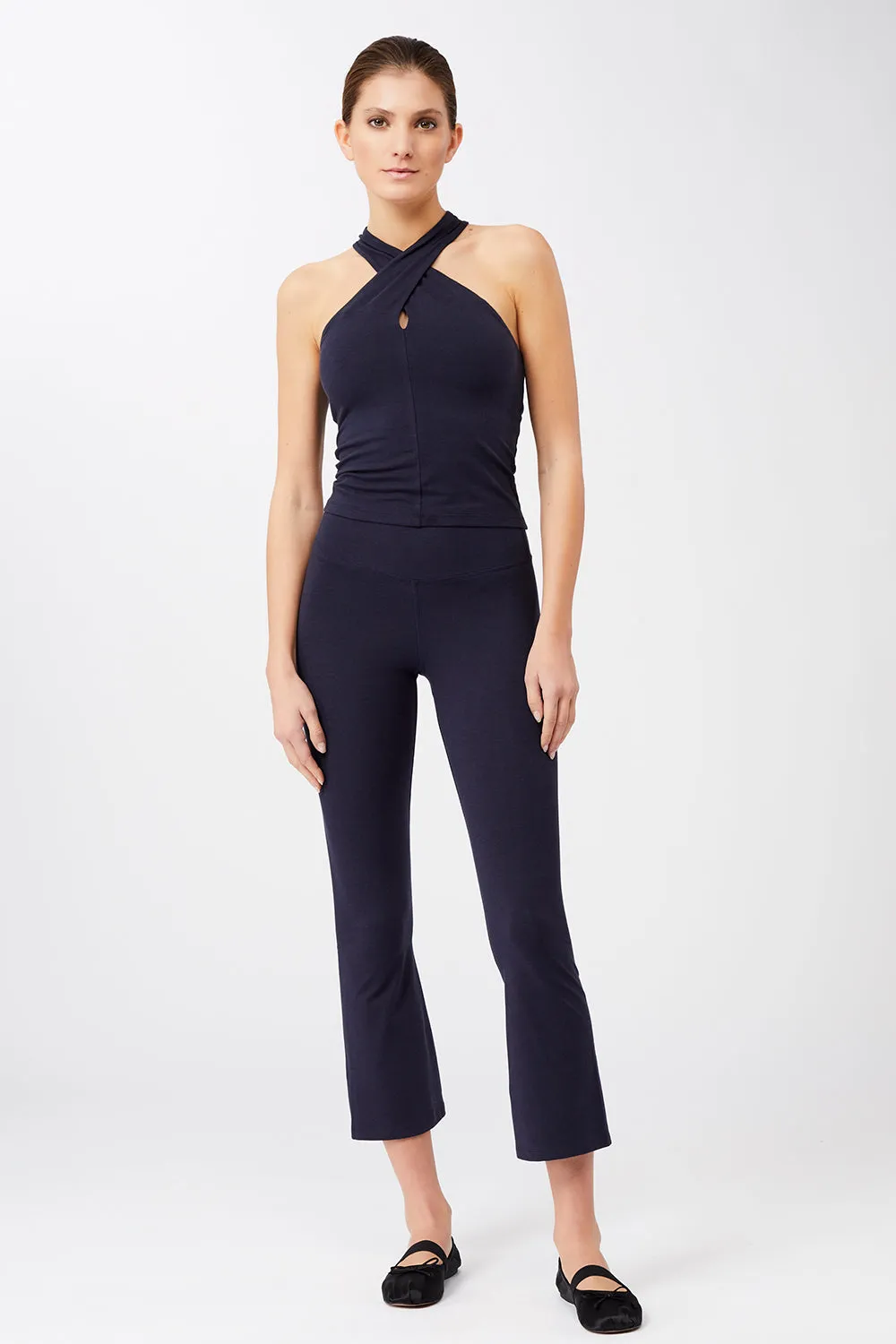 Tania Top   Cropped Flared Pants (Night Sky)