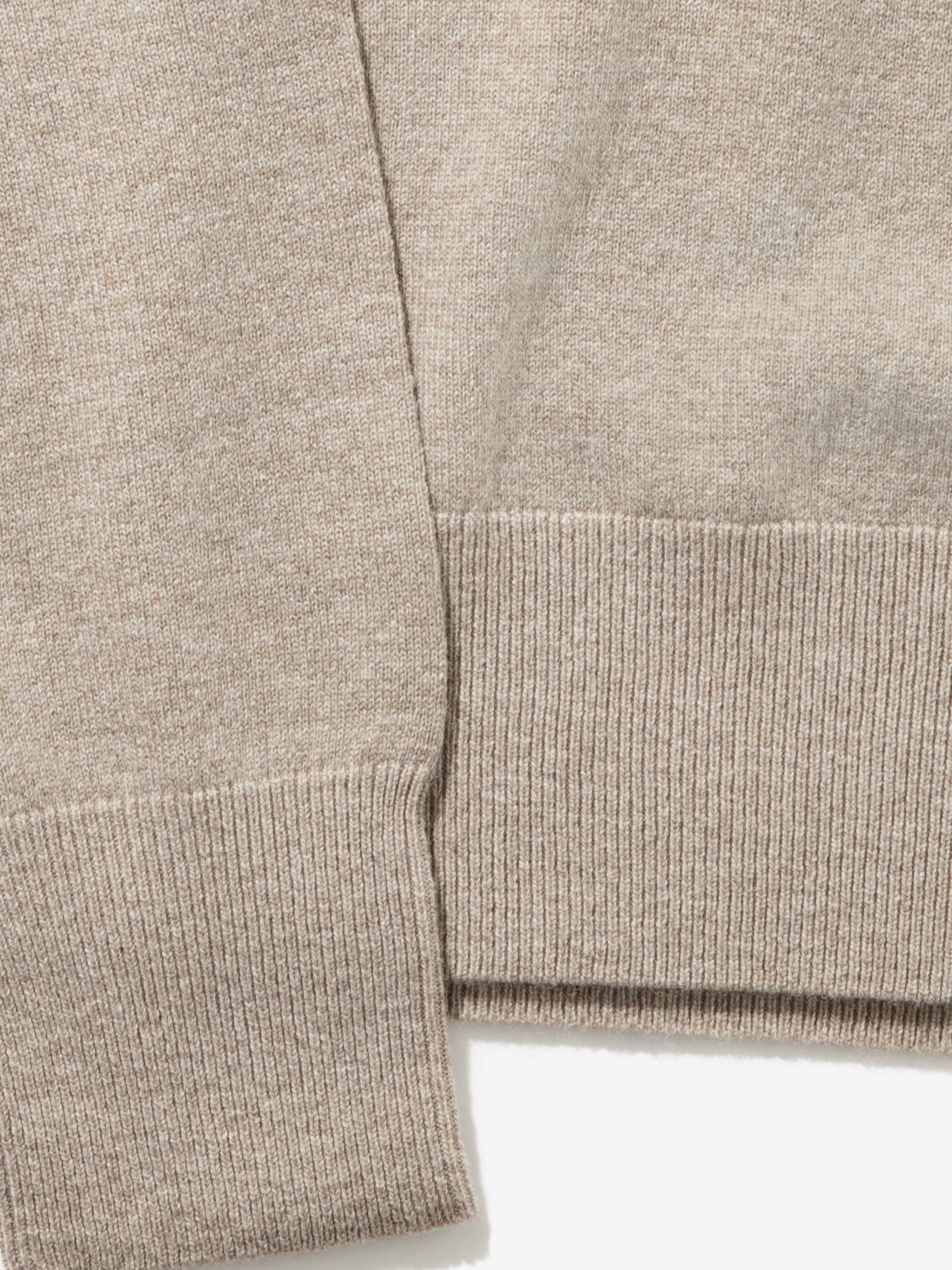 Taupe Merino Wool Cashmere Polo