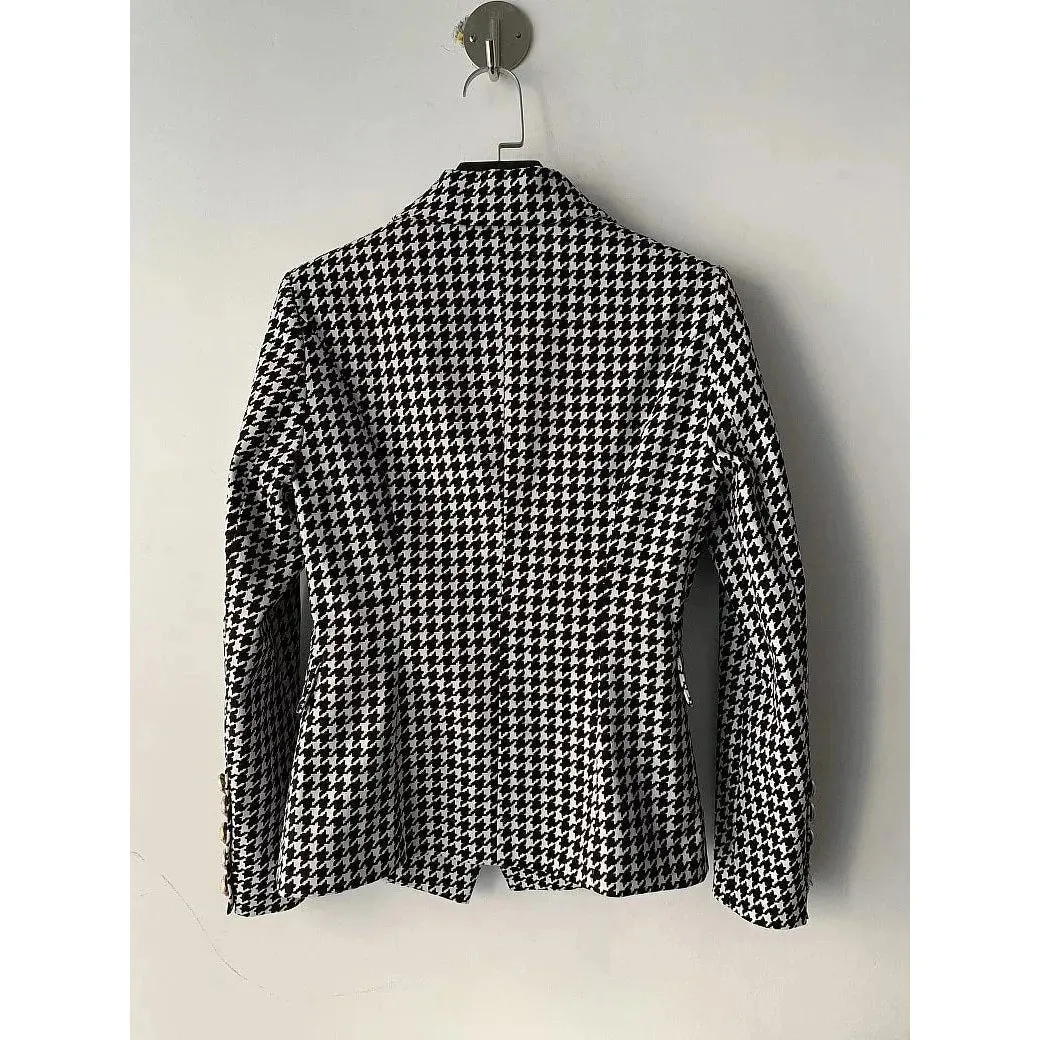 The Paulette Slim Fit Houndstooth Blazer