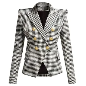 The Paulette Slim Fit Houndstooth Blazer