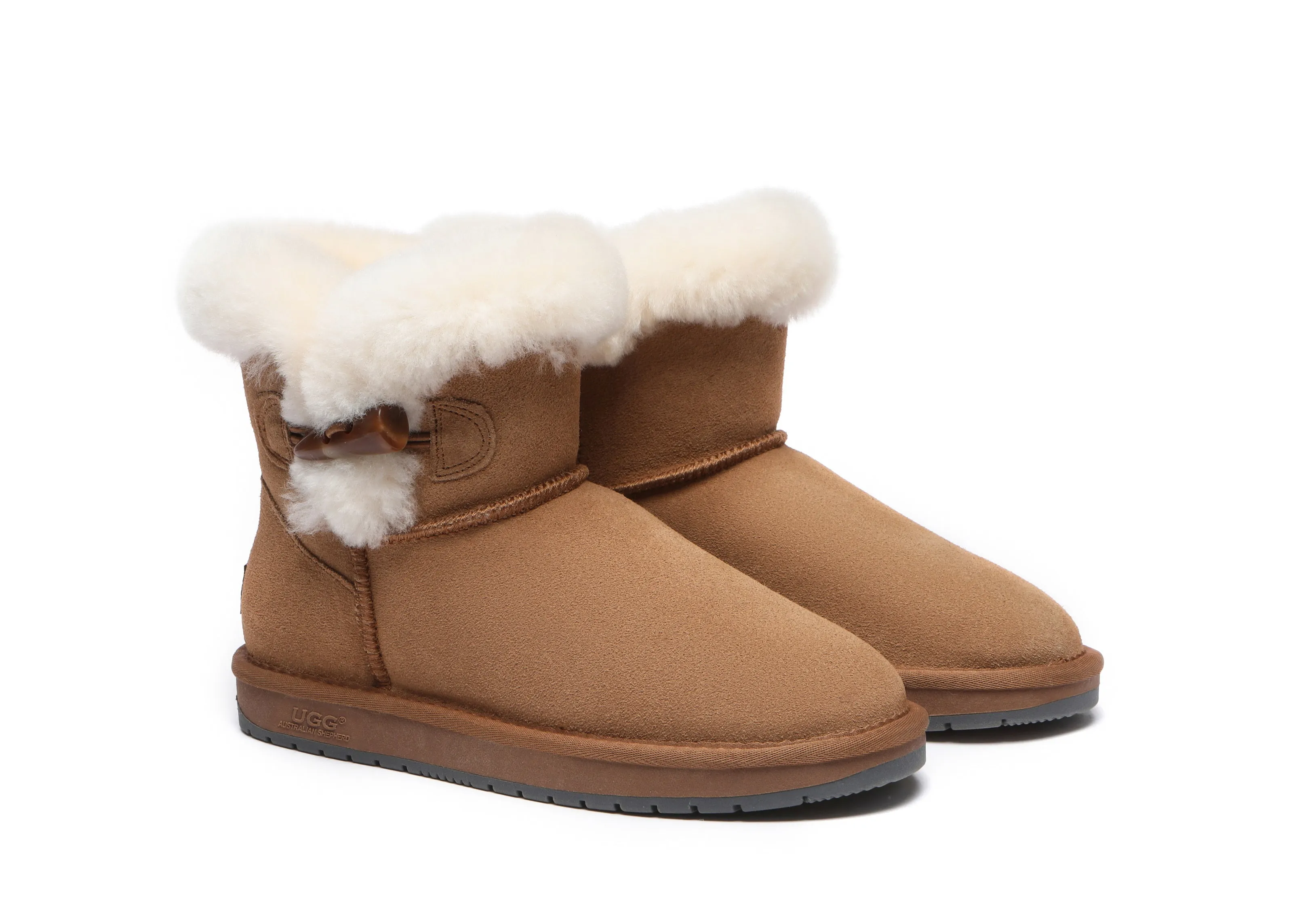 Tiara Fluffy Top Women Mini UGG Boots