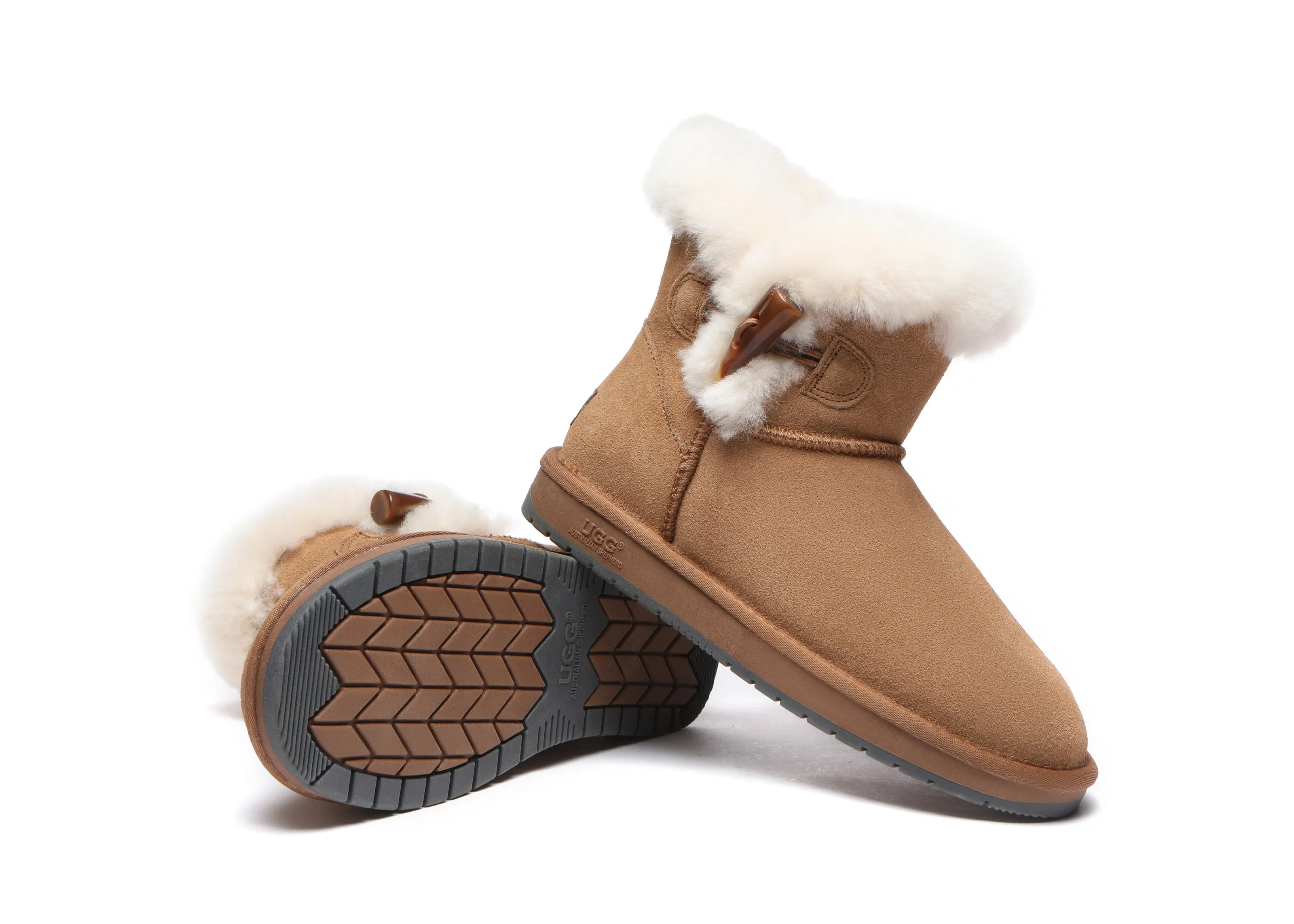 Tiara Fluffy Top Women Mini UGG Boots