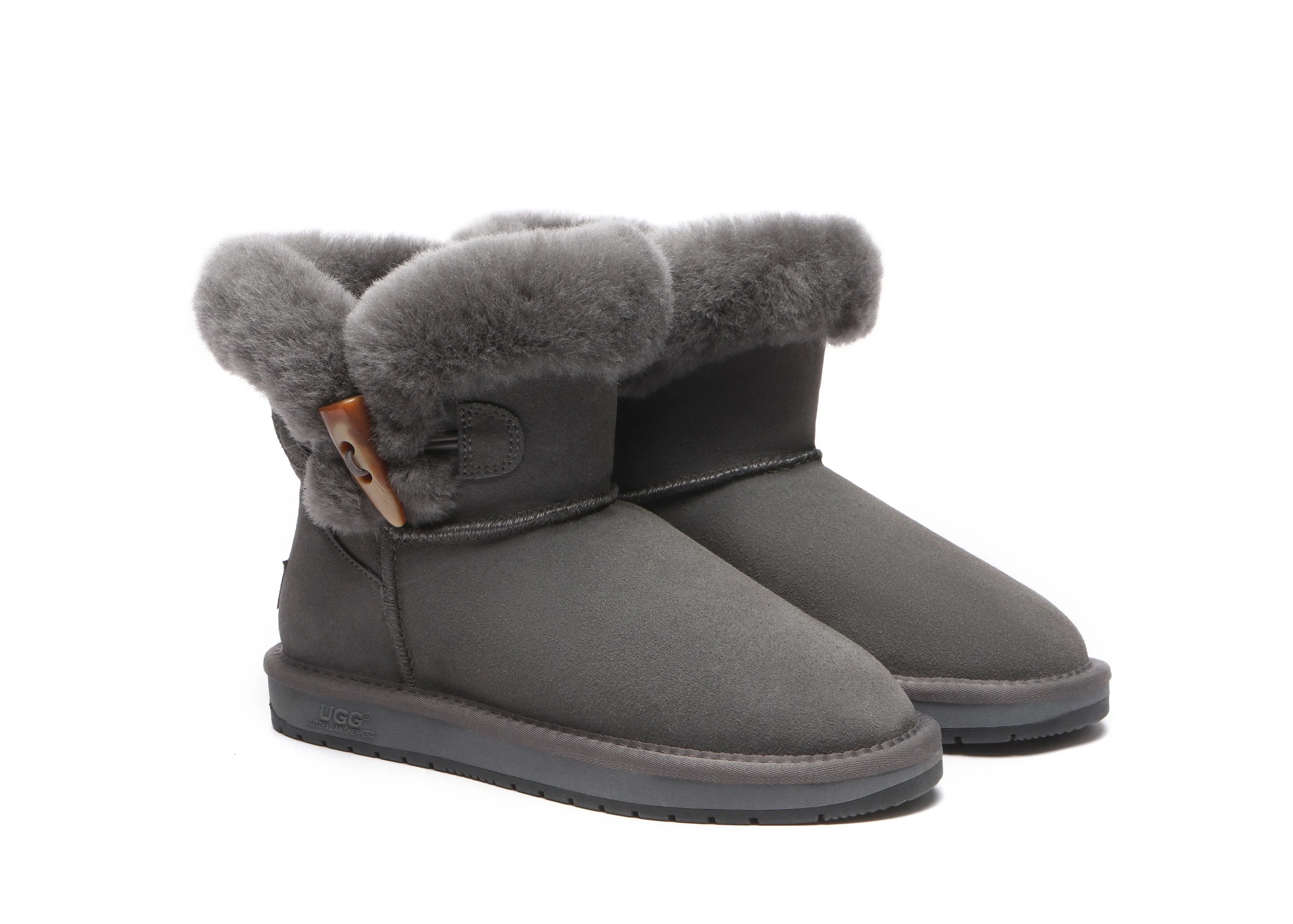 Tiara Fluffy Top Women Mini UGG Boots