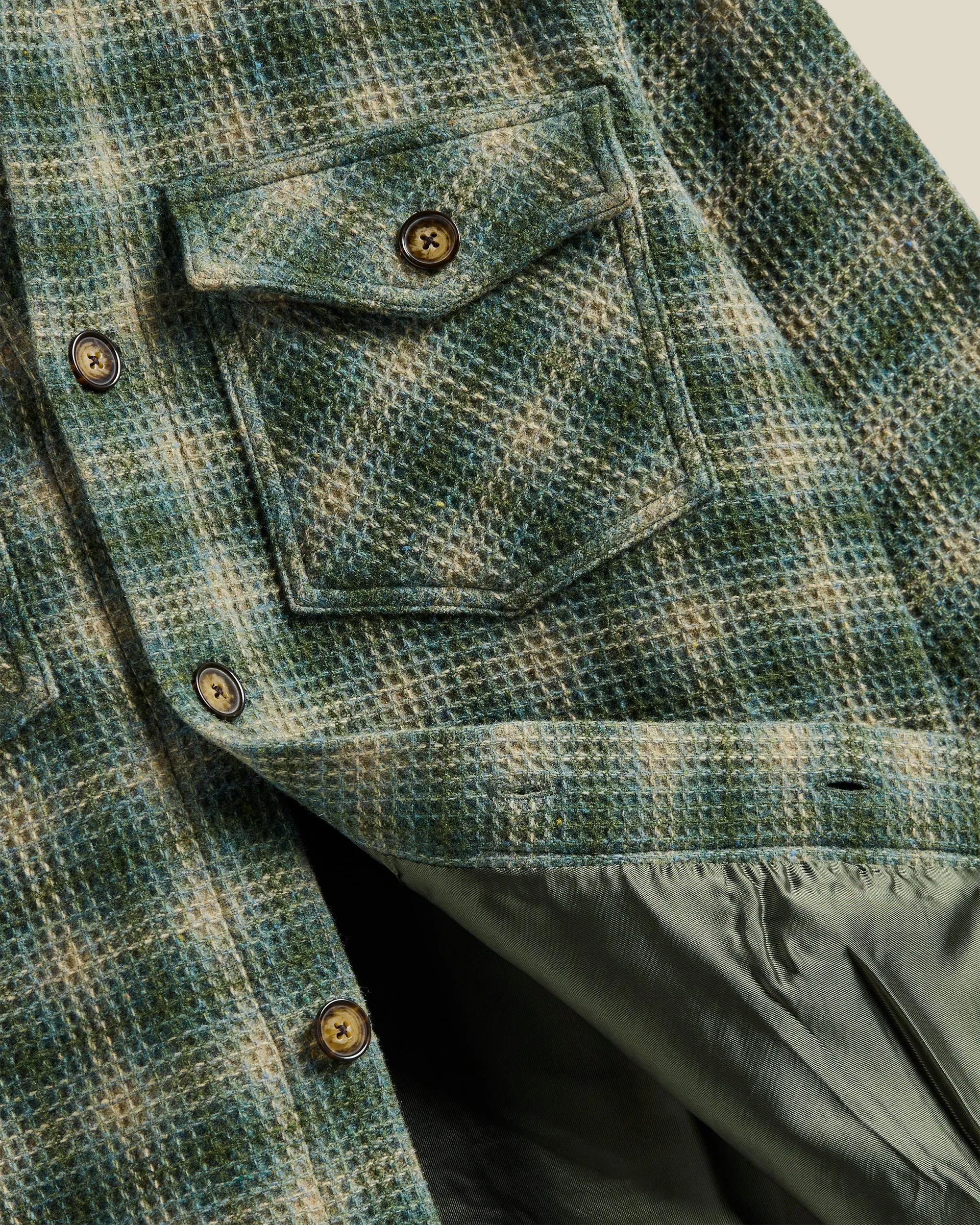 Waffle Overshirt - Green