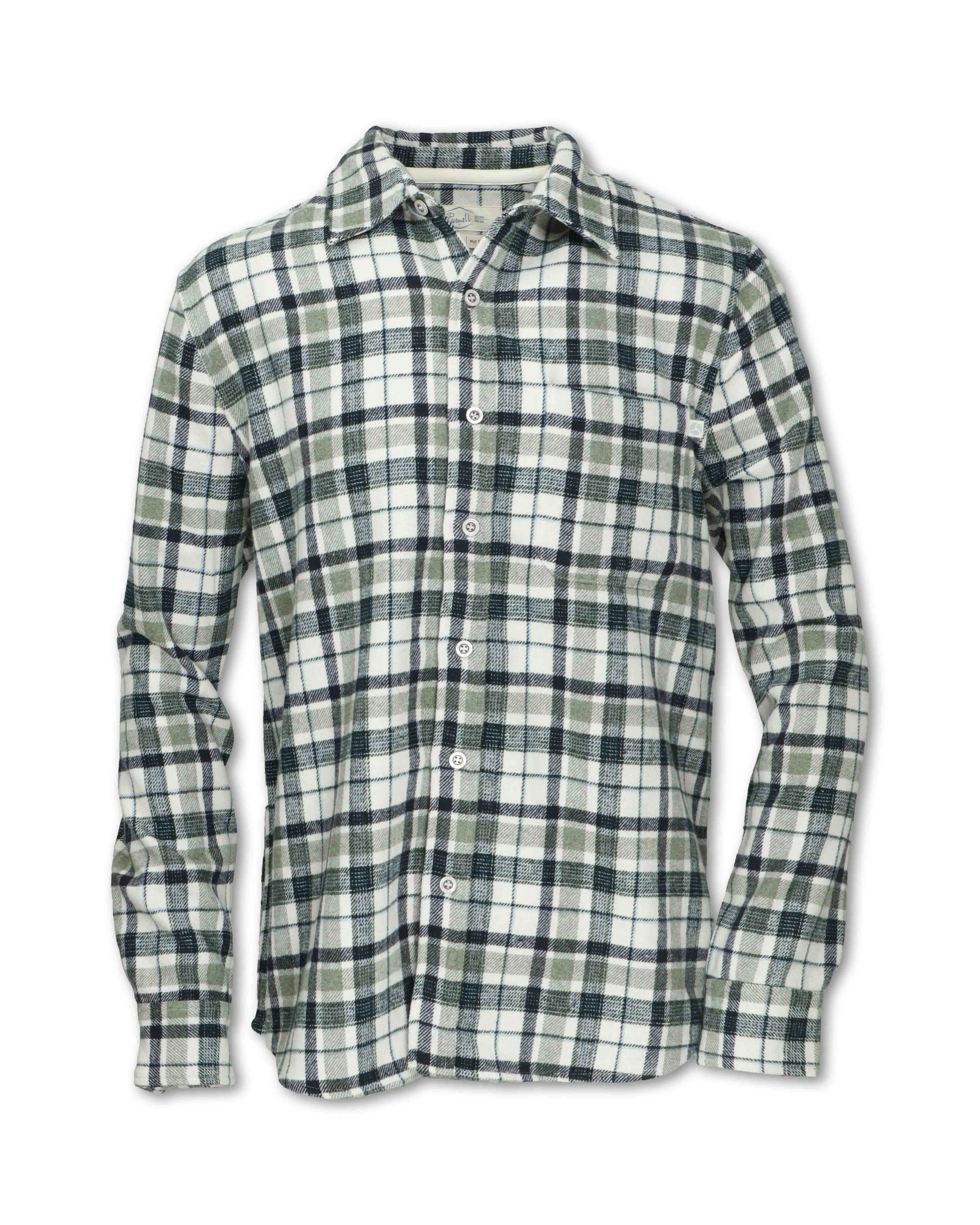 WOOL BLEND PLAID FLANNEL