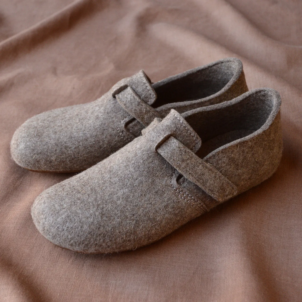 Wool Felt House Shoes - Everest Focus - Taupe (Adults 36-42)