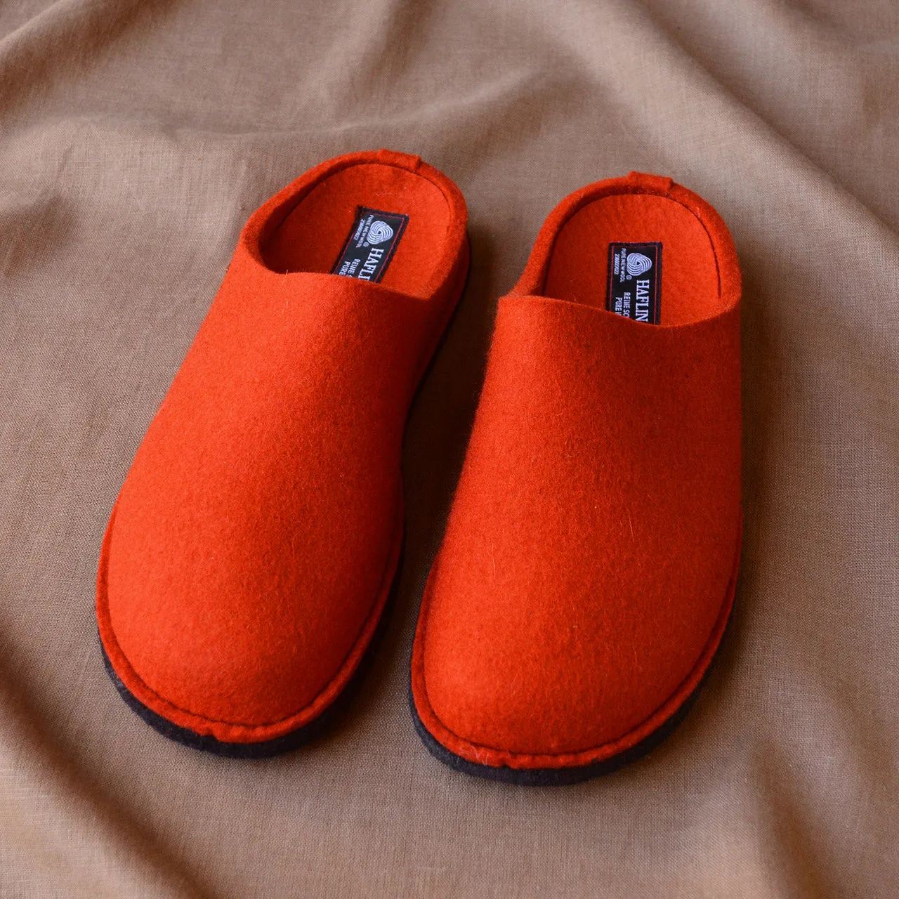 Wool Felt Slippers - Flair Soft - Orange (Adults 36-42)